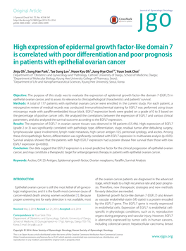 High Expression of Epidermal Growth Factor-Like Domain 7 Is Correlated with Poor Differentiation and Poor Prognosis in Patients with Epithelial Ovarian Cancer