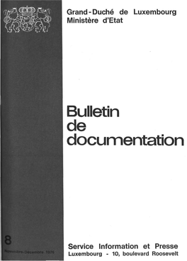 Bulletin De Documentation