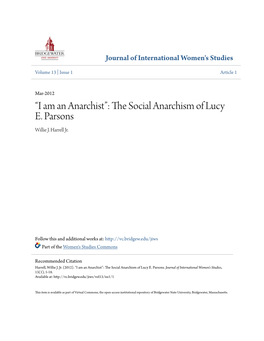 The Social Anarchism of Lucy E. Parsons