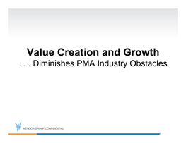 Value Creation and Growth
