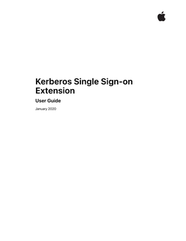 Kerberos Single Sign-On Extension User Guide