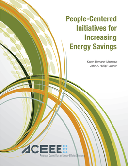 People-Centered Initiatives for Increasing Energy Savings