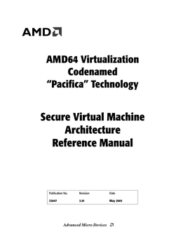 AMD Secure Virtual Machine Architecture Reference Manual