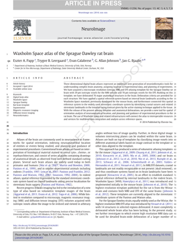 Waxholm Space Atlas of the Sprague Dawley Rat Brain