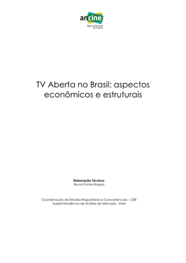 TV Aberta No Brasil: Aspectos Econômicos E Estruturais