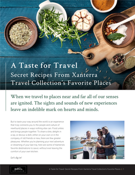A Taste for Travel Secret Recipes from Xanterra Travel Collection’S Favorite Places