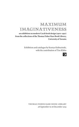 Maximum Inventiveness Exhibition Catalogue