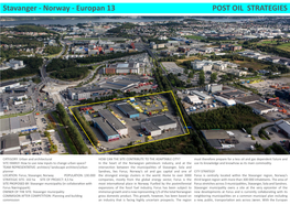 Stavanger - Norway - Europan 13 POST OIL STRATEGIES