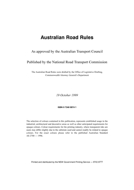 Australian Road Rules