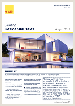 Briefing Residential Sales