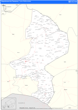 Département De Tessaoua: Carte Référentielle