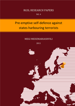 Pre-Emptive Self-Defence Against States Harbouring Terrorists