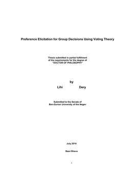 Preference Elicitation for Group Decisions Using Voting Theory