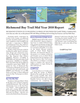 Richmond Bay Trail Mid Year 2010 Report