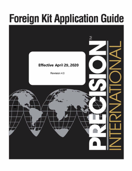 2020 Foreign Kit Guide