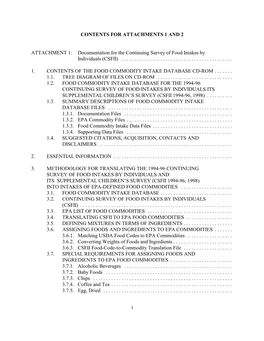 Analysis of Total Food Intake and Composition of Individual's Diet