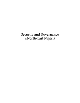 Introduction Governance and Security in the North- East Nigeria