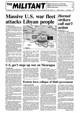 Massive U.S. War Fleet Attacks Libyan People