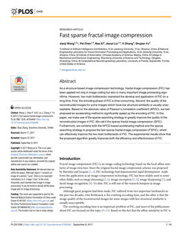 Fast Sparse Fractal Image Compression