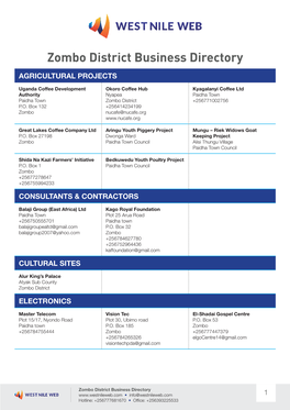 Zombo District Business Directory