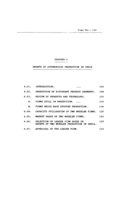 Chapter 6 Growth of Automobiles Production In