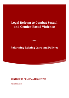 Legal Reform to Combat Sexual and Gender-Based Violence