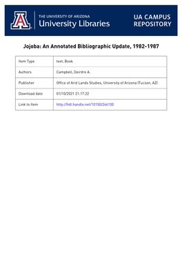 Annotated Bibliographic Update, 1982-1987