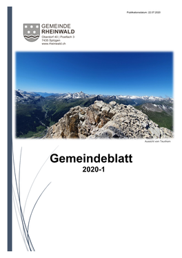 Gemeindeblatt 2020-1