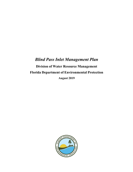 Blind Pass Inlet Management Plan 08-2019