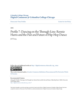 Rennie Harris and the Past and Future of Hip-Hop Dance Jeff Hc Ang