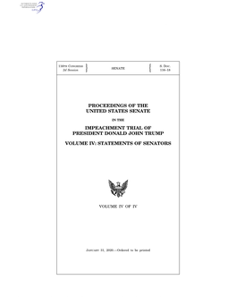 Proceedings of the United States Senate