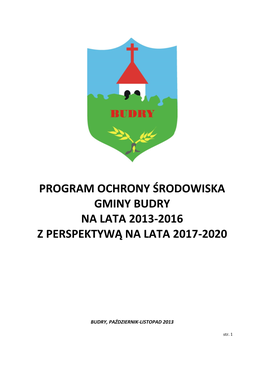 Program Ochrony Środowiska Gminy Budry Na Lata 2013-2016 Z Perspektywą Na Lata 2017-2020