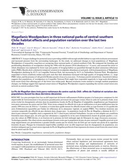 Magellanic Woodpeckers in Three National Parks of Central-Southern Chile: Habitat Effects and Population Variation Over the Last Two Decades