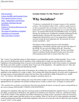 Why Socialism?