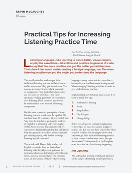 Practical Tips for Increasing Listening Practice Time