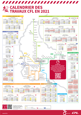 Calendrier Des Travaux Cfl En 2021