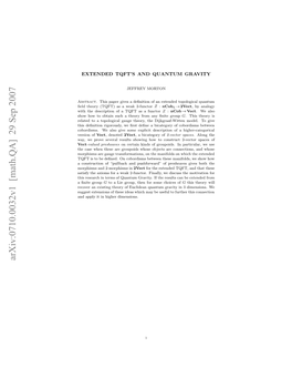 Arxiv:0710.0032V1 [Math.QA] 29 Sep 2007 N Pl Ti Ihrdimensions