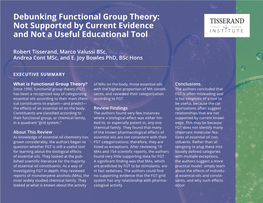 Debunking Functional Group Theory: Not Supported by Current Evidence and Not a Useful Educational Tool