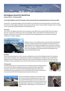 8Th FAI Sailplane Grand Prix World Final