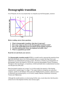 Demographic Transition