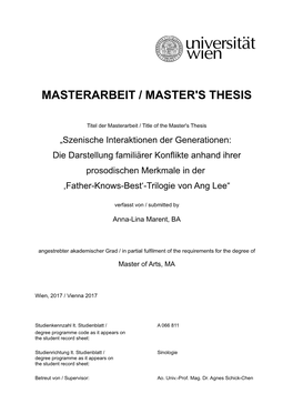 Masterarbeit / Master's Thesis