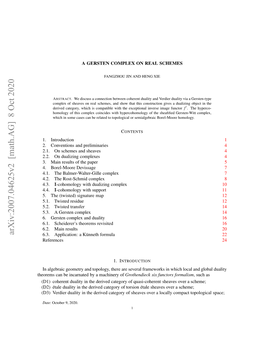 Arxiv:2007.04625V2 [Math.AG]