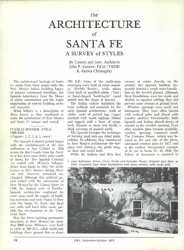 The ARCHITECTURE of SANTA FE a SURVEY of STYLES