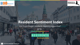 Resident Sentiment Index Are Copenhagen Residents Tourism-Supportive? 2018