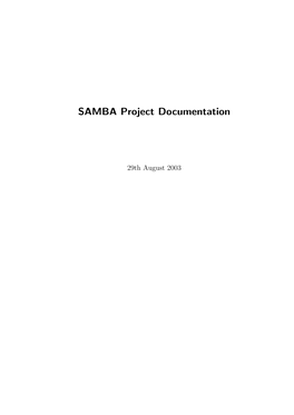 SAMBA Project Documentation
