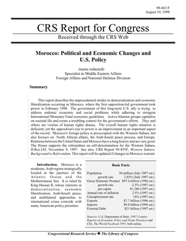 Political and Economic Changes and US Policy