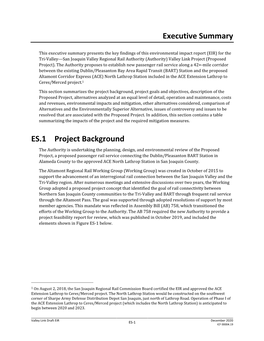 Executive Summary ES.1 Project Background