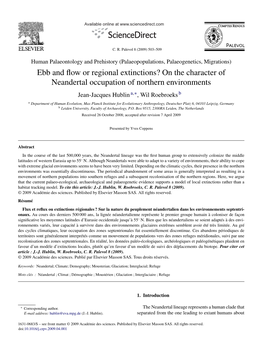 Ebb and Flow Or Regional Extinctions? on the Character of Neandertal