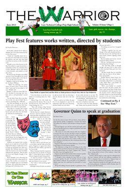 Play Fest Features Works Written, Directed by Students Directors Did with It