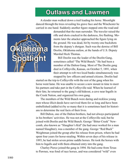 Outlaws and Lawmen Oklahoma Spotlight